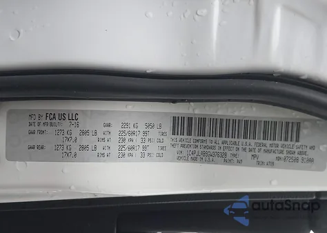 2016 Jeep Cherokee Sport from USA, damaged, VIN 1C4PJLAB9GW376328